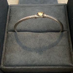 NWOT David Yurman cable collectibles 18k gold heart bracelet 3mm, orig packaging